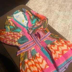 ANTONIO MELANI Vibrant Multicolor Midi Dress